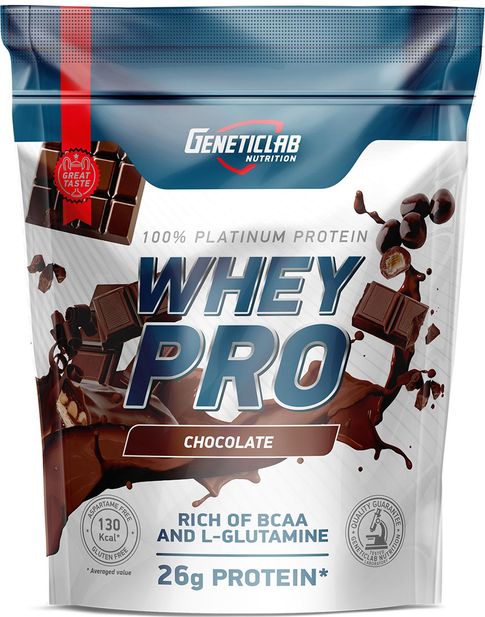 Протеин сывороточный Geneticlab Nutrition Whey Pro, шоколад, 900 г