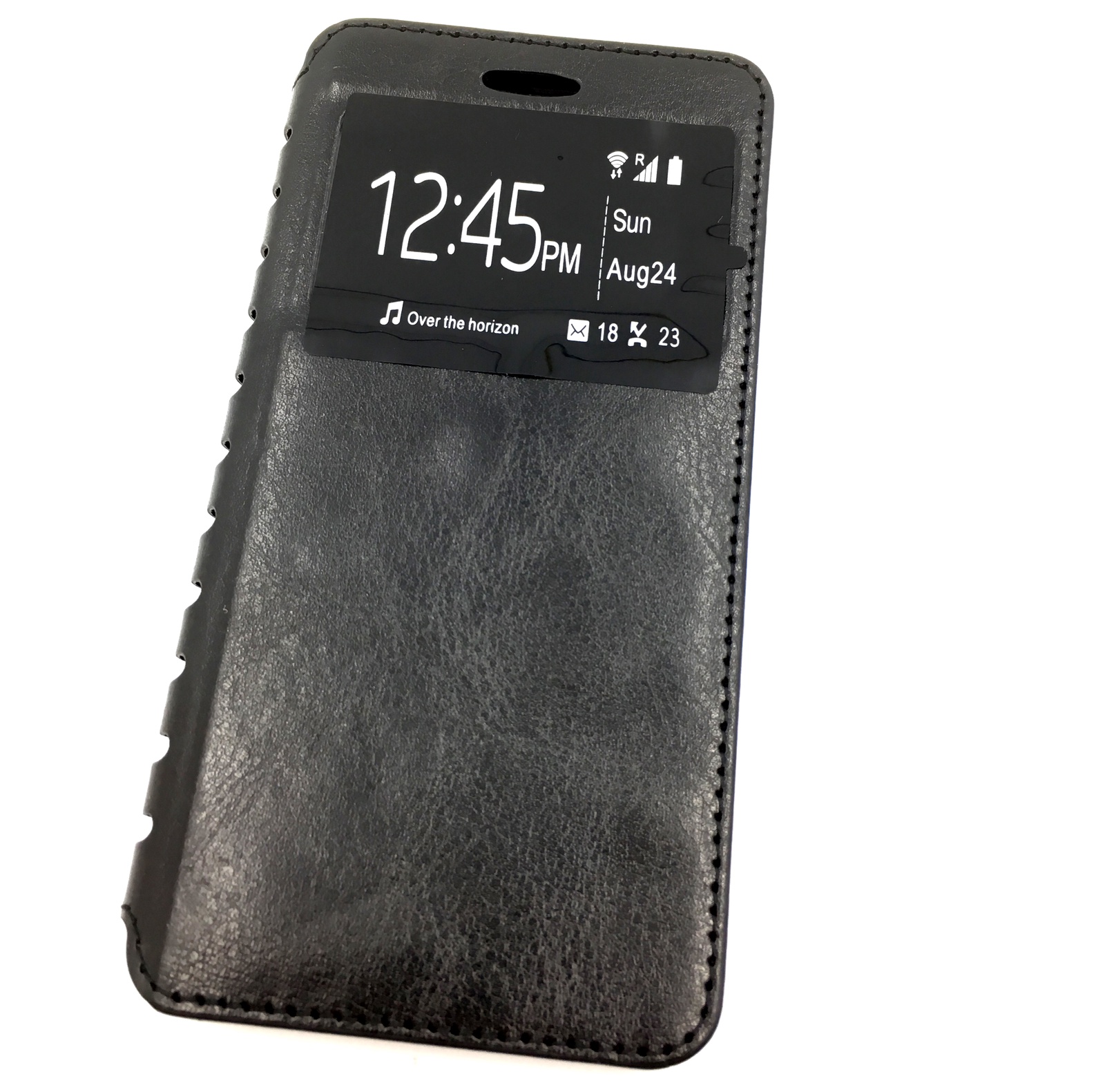 Чехол для сотового телефона Мобильная мода Honor 6C Чехол-книжка силиконовая с отделом для карт QUINS, черный