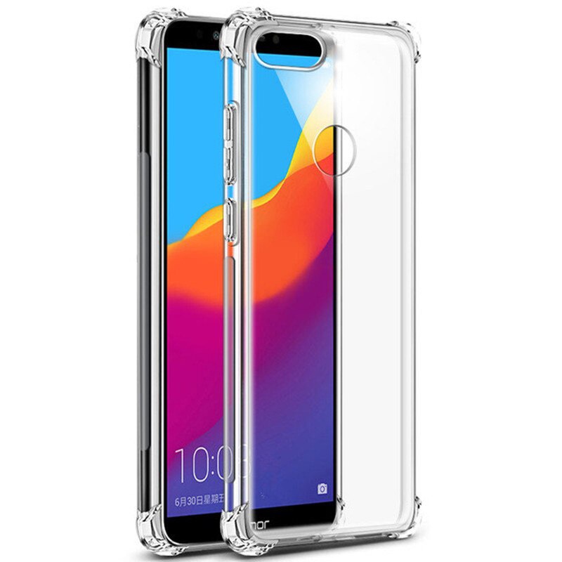 Чехол для сотового телефона Мобильная мода Honor 7X Накладка силиконовая прозрачная с усиленными углами