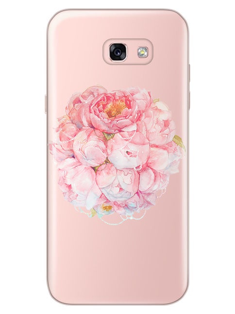 фото Чехол для сотового телефона With love. Moscow Art Design "Цветок" для Samsung Galaxy A5 (2017), прозрачный, разноцветный