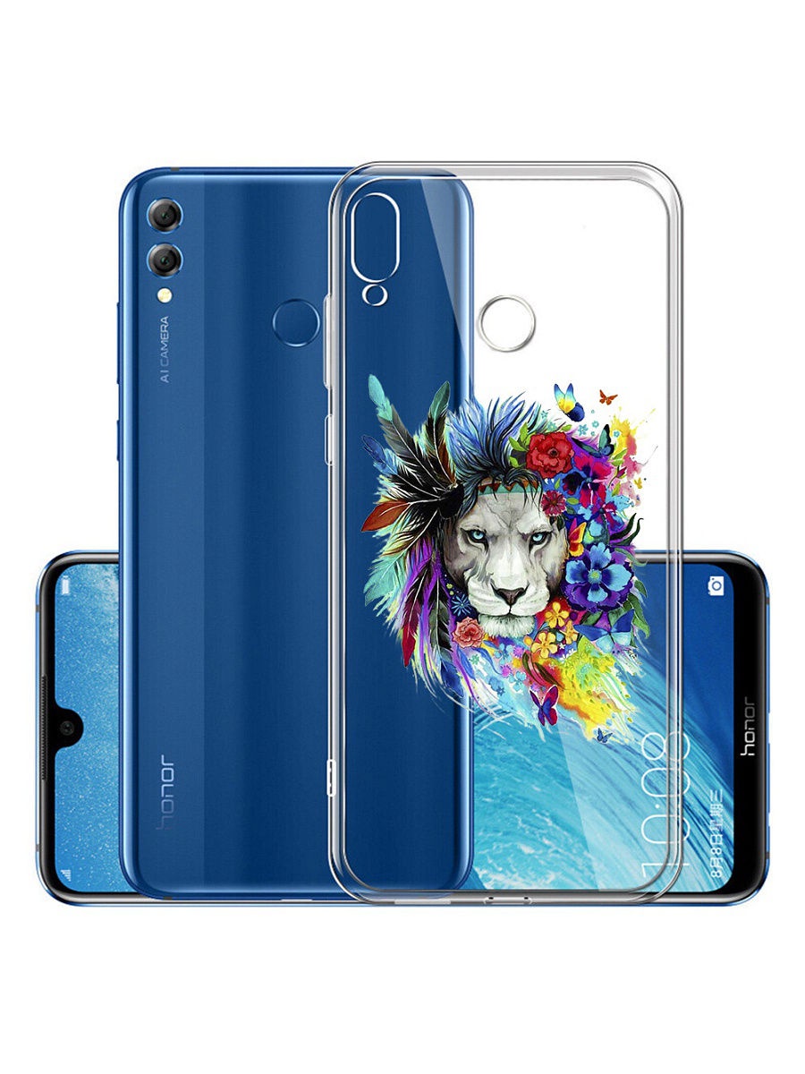 фото Чехол для сотового телефона With love. Moscow "Art design" для Huawei Honor 8X, прозрачный