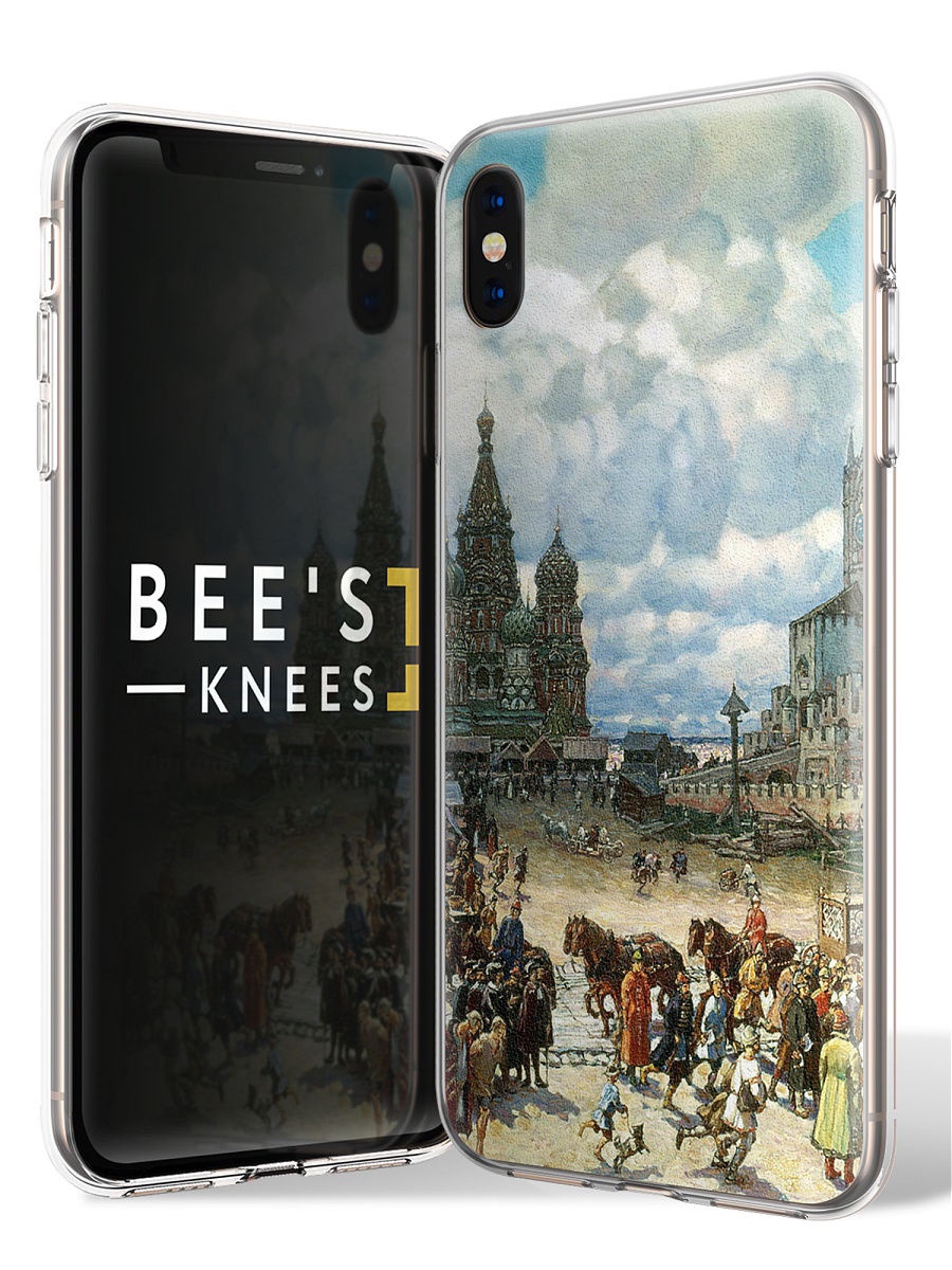 фото Чехол для сотового телефона With love. Moscow "Art design" для Apple iPhone X / Apple iPhone XS, голубой