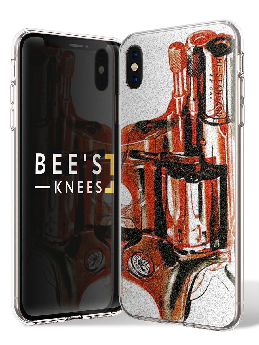 фото Чехол для сотового телефона With love. Moscow "Art design" для Apple iPhone X / Apple iPhone XS, коричневый