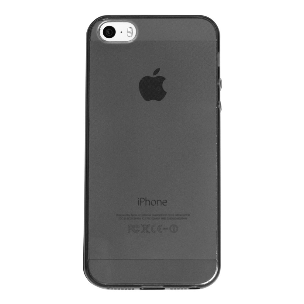 фото Чехол для сотового телефона ONZO GEL iPhone 5/5S/SE, прозрачный, темно-серый, черный
