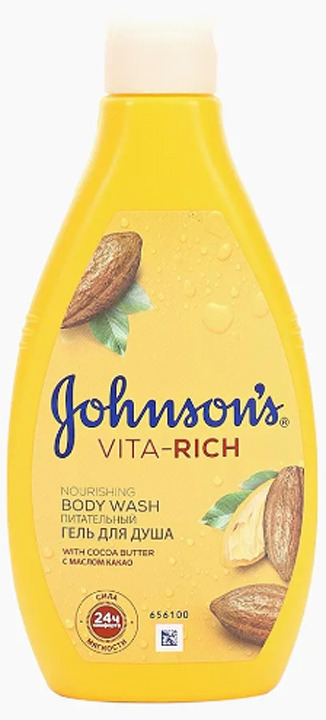 фото Johnson's Body Care Vita-Rich Гель для душа с маслом какао Питательный, 250 мл