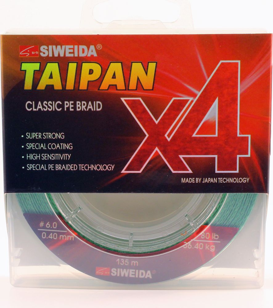 Плетеный шнур Siweida Taipan Classic Pe Braid X4, 0066534, светло-зеленый, 0,4 мм, 36,4 кг, 135 м цена Плетеный шнур Siweida Taipan Classic Pe Braid X4, 0066534, светло-зеленый, 0,4 мм, 36,4 кг, 135 м цены онлайн
