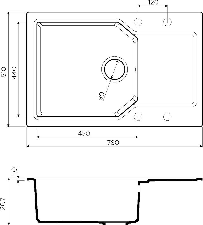 фото Мойка Omoikiri Yonaka 78-LB-BL, черный