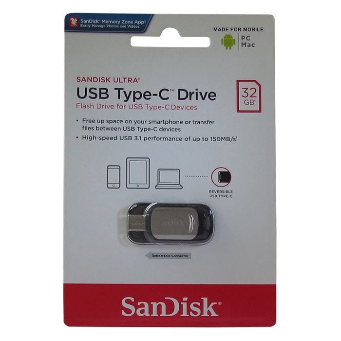 фото USB Флеш-накопитель SanDisk Ultra Z450 32GB USB Type-C