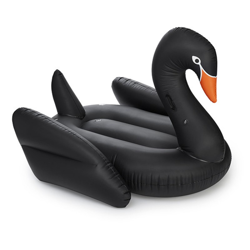 фото Матрас надувной для плавания MimiForme Лебедь, черный