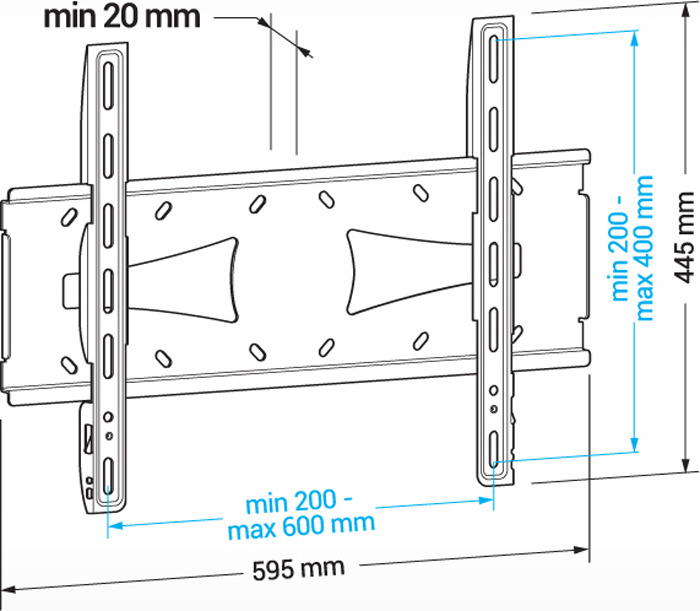 фото Кронштейн для телевизора Holder PFS-4017, черный