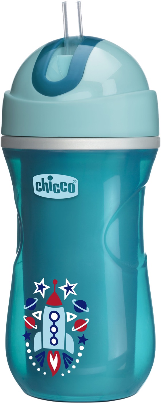 фото Поильник Chicco Sport Cup (трубочка) голубой