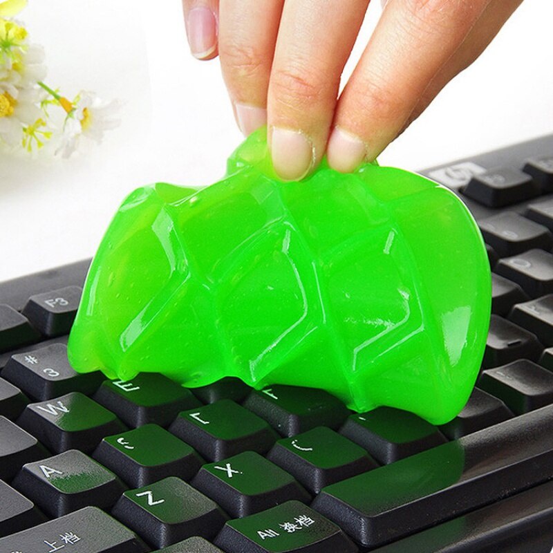 фото Губка MARKEHOT гелевая для чистки клавиатуры, зеленый, желтый Markethot