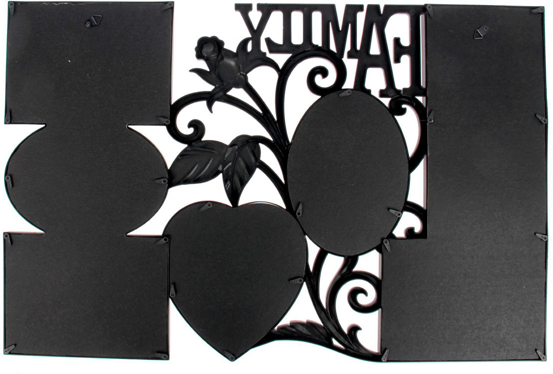 фото Фоторамка Семья, цветущая роза, на 8 фото, 1517816, черный, 2 х 61,5 х 40 см Иу жусима крафтс кампани лимитед