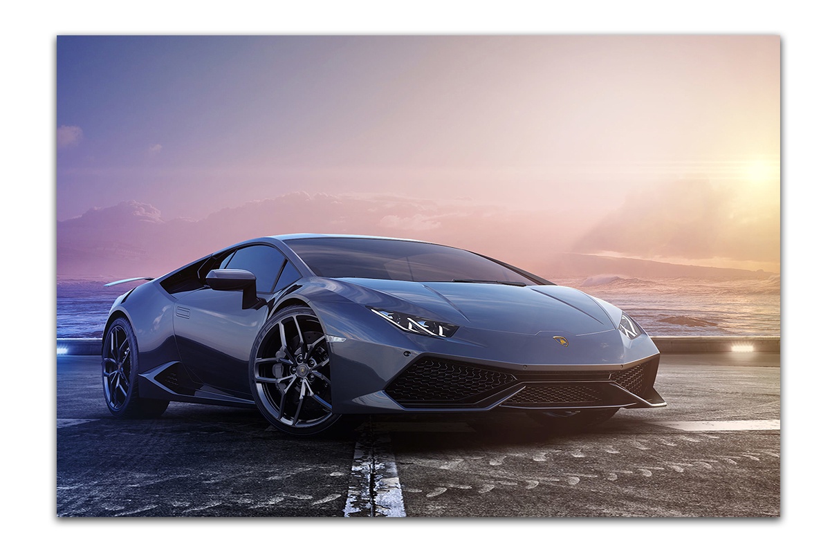 фото Постер Картиномания "Lamborghini" 60 х 40 см, Дерево, Холст