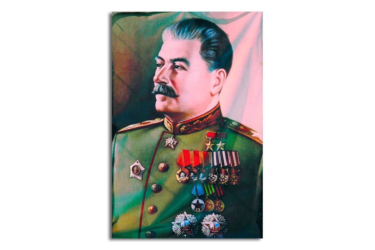 фото Постер Картиномания "Сталин" 60 х 40 см, Дерево, Холст
