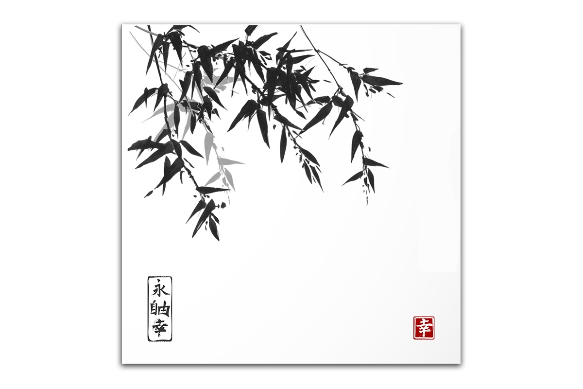 фото Постер Картиномания "Бамбук 2" 40 х 40 см, Дерево, Холст