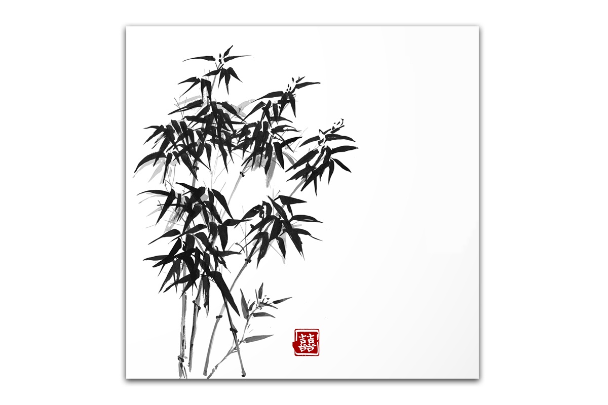 фото Постер Картиномания "Бамбук 3" 40 х 40 см, Дерево, Холст