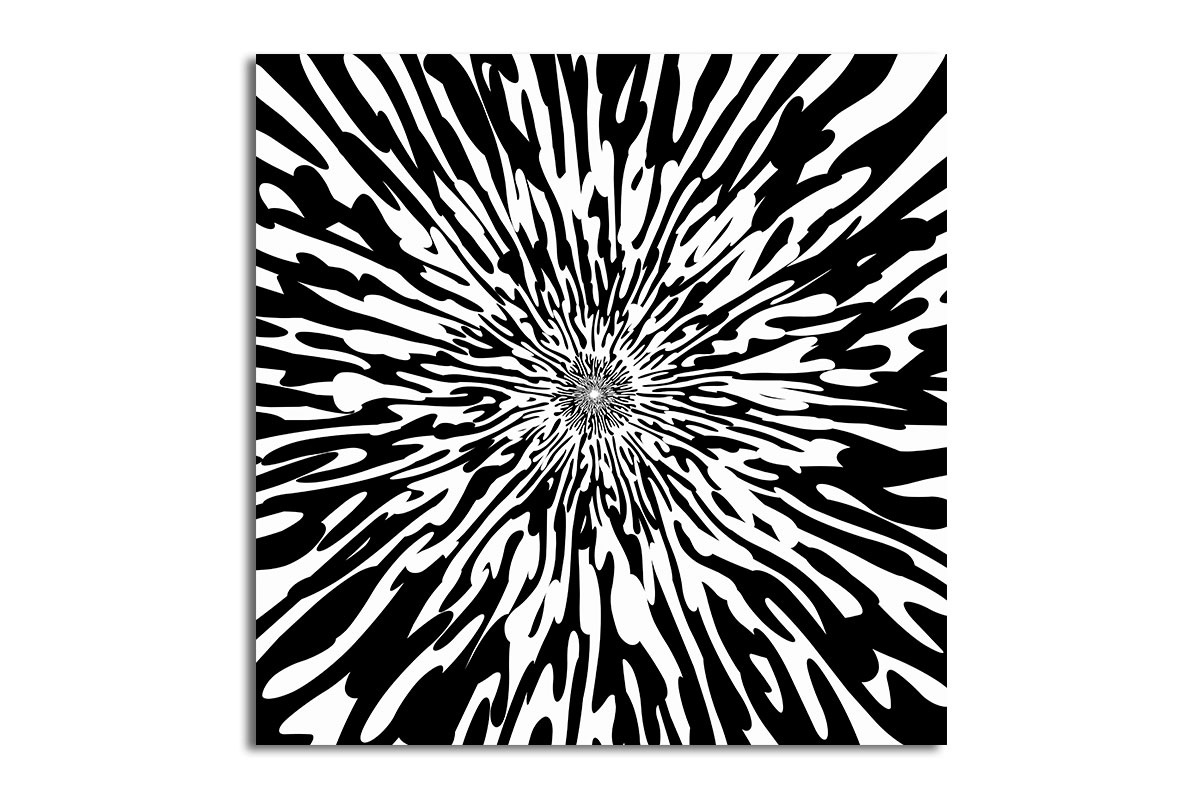 фото Постер Картиномания "Чёрно-белая абстракция" 40 х 40 см, Дерево, Холст
