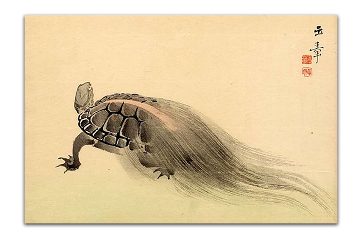 фото Постер Картиномания "Черепаха" 60 х 40 см, Дерево, Холст