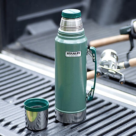 фото Термос Stanley Classic 1L Vacuum Bottle Hammertone Green, Нержавеющая сталь