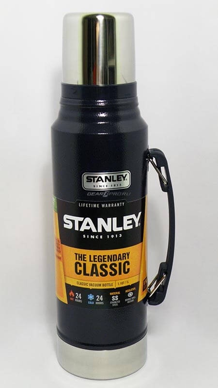 фото Термос Stanley Classic 1L Vacuum Bottle Hammertone Navy, Нержавеющая сталь