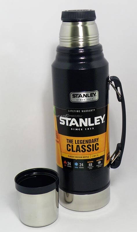 фото Термос Stanley Classic 1L Vacuum Bottle Hammertone Navy, Нержавеющая сталь