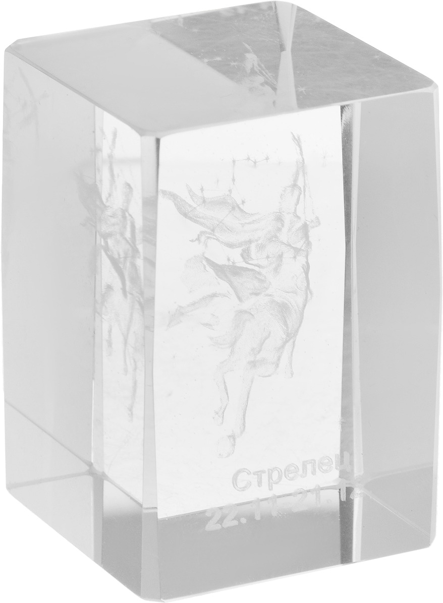 Брелок Miland <b>Стеклянный куб</b> Стрелец, <b>малый</b>, НУ-8516 ...