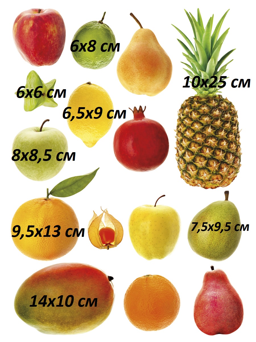 фото Наклейка для декора Фруктовый микс Decoretto