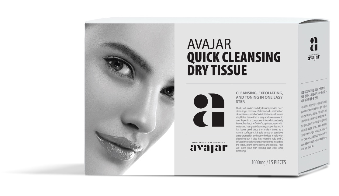 фото Avajar Quick cleansing dry tissue - Сухие салфетки для демакияжа и умывания, 1 уп (15 шт), шт