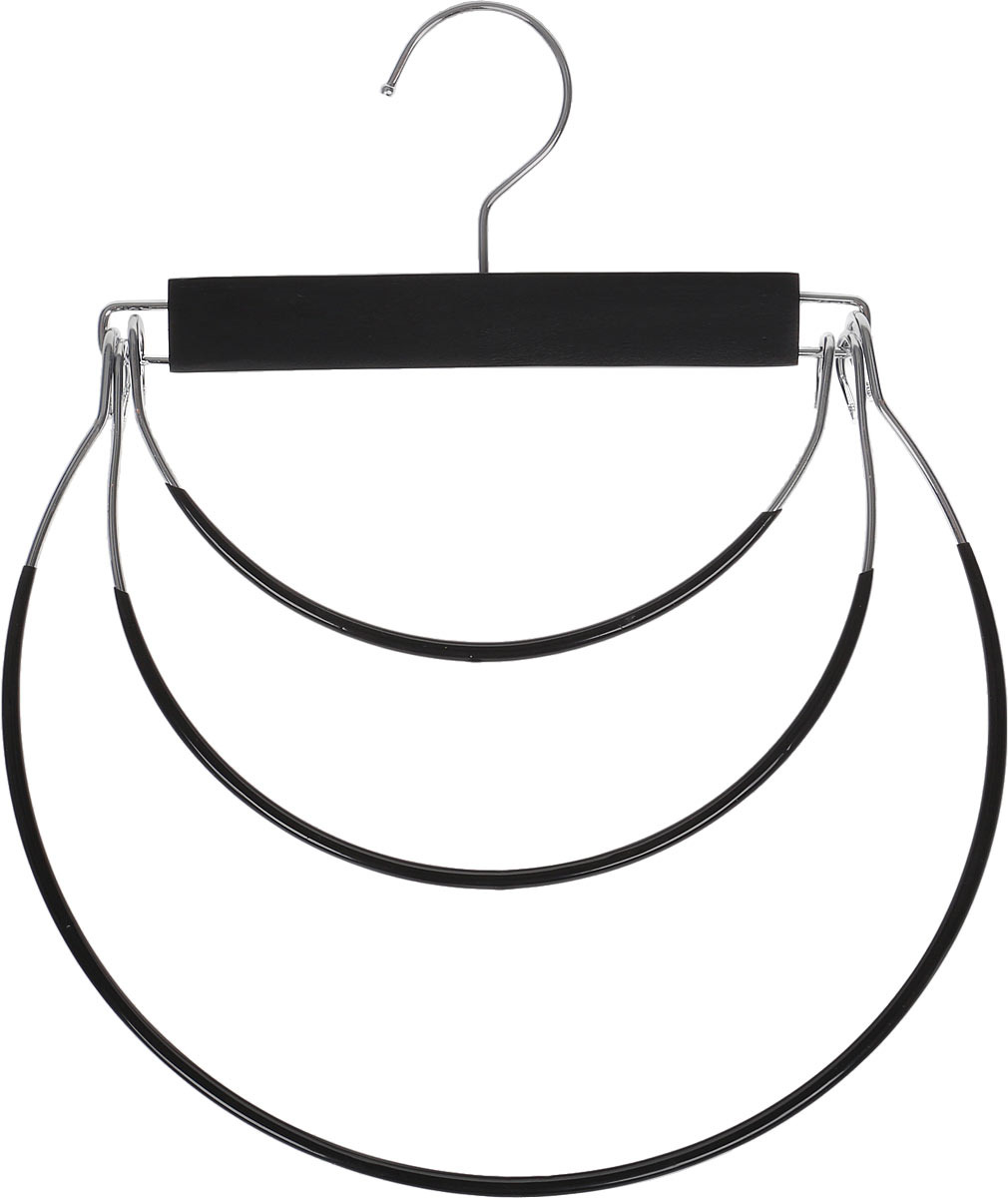 Вешалка-качели Valiant, 3-х уровневая, с противоскользящим покрытием, черный, 27,5 х 34,5 см