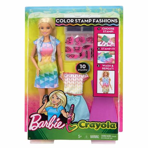Кукла Mattel Набор Барби с одеждой Crayola