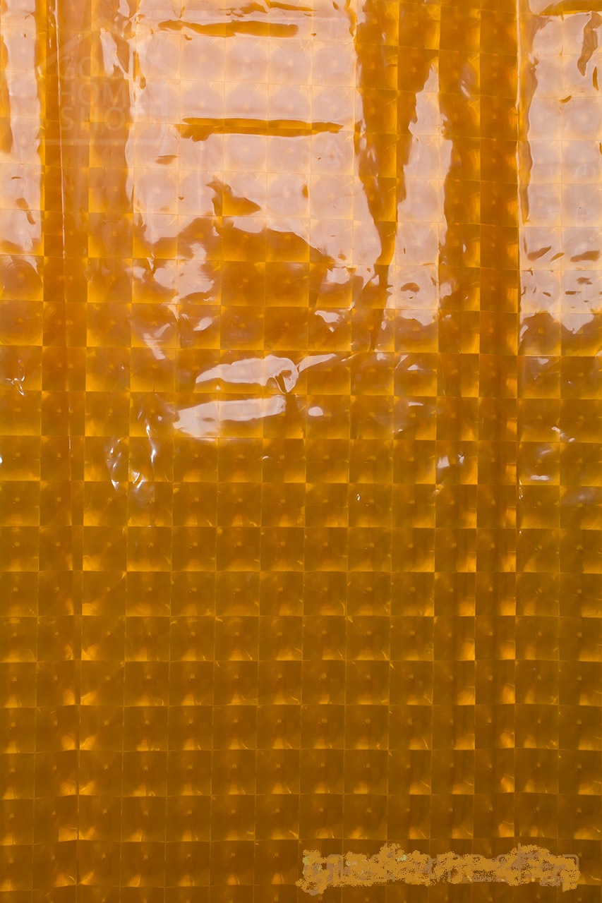 фото Штора для ванной Migliores 3D эффект + 12 крючков в комплекте, оранжевый