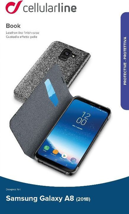 фото Чехол Cellularline для Samsung Galaxy A8 (2018), BOOKESSENGALA818K, черный