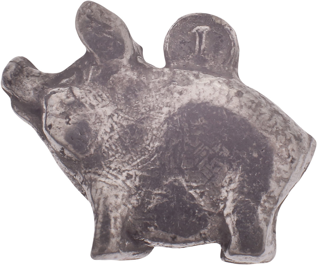 Денежный сувенир Miland Кошельковая свинка, Т-6972, серебристый