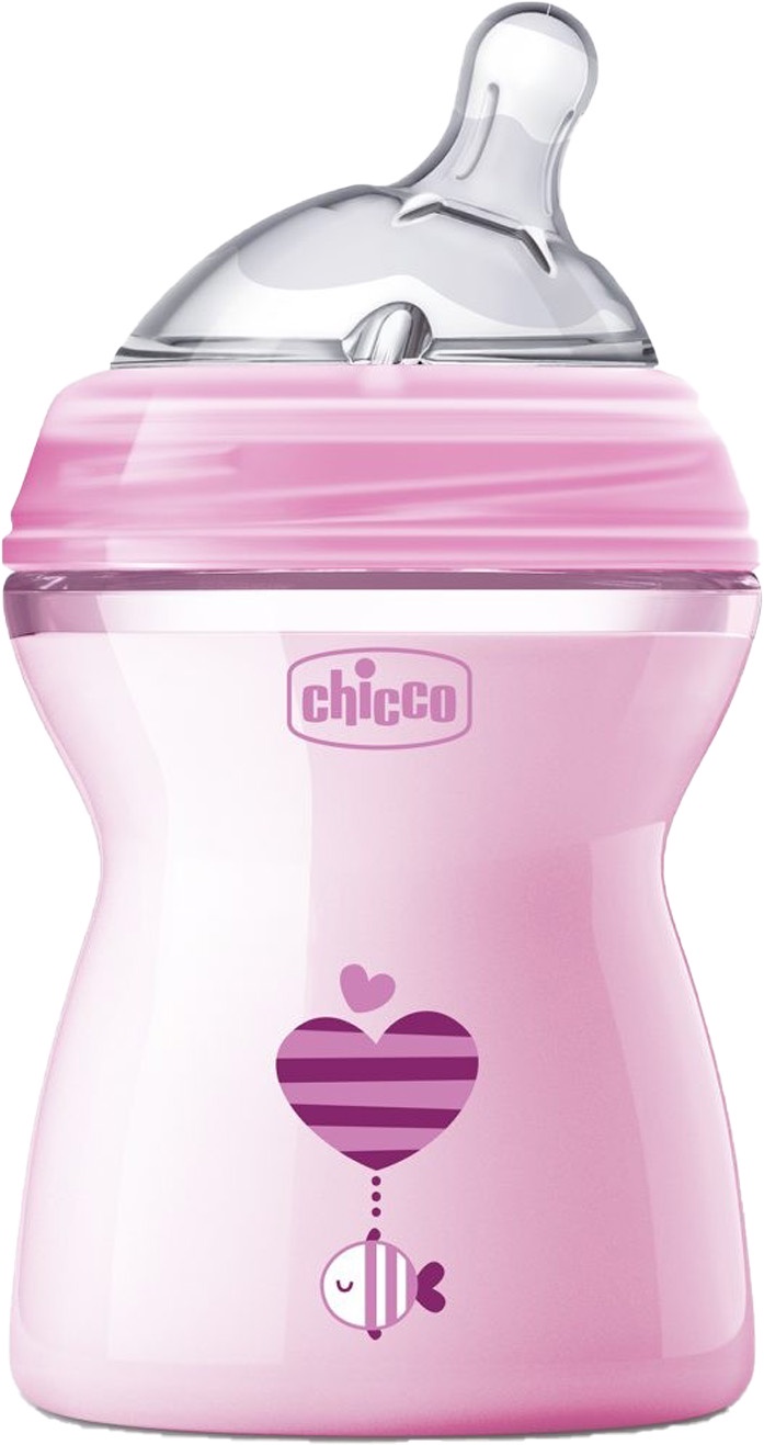 Бутылочка для кормления Chicco Natural Feeling розовый