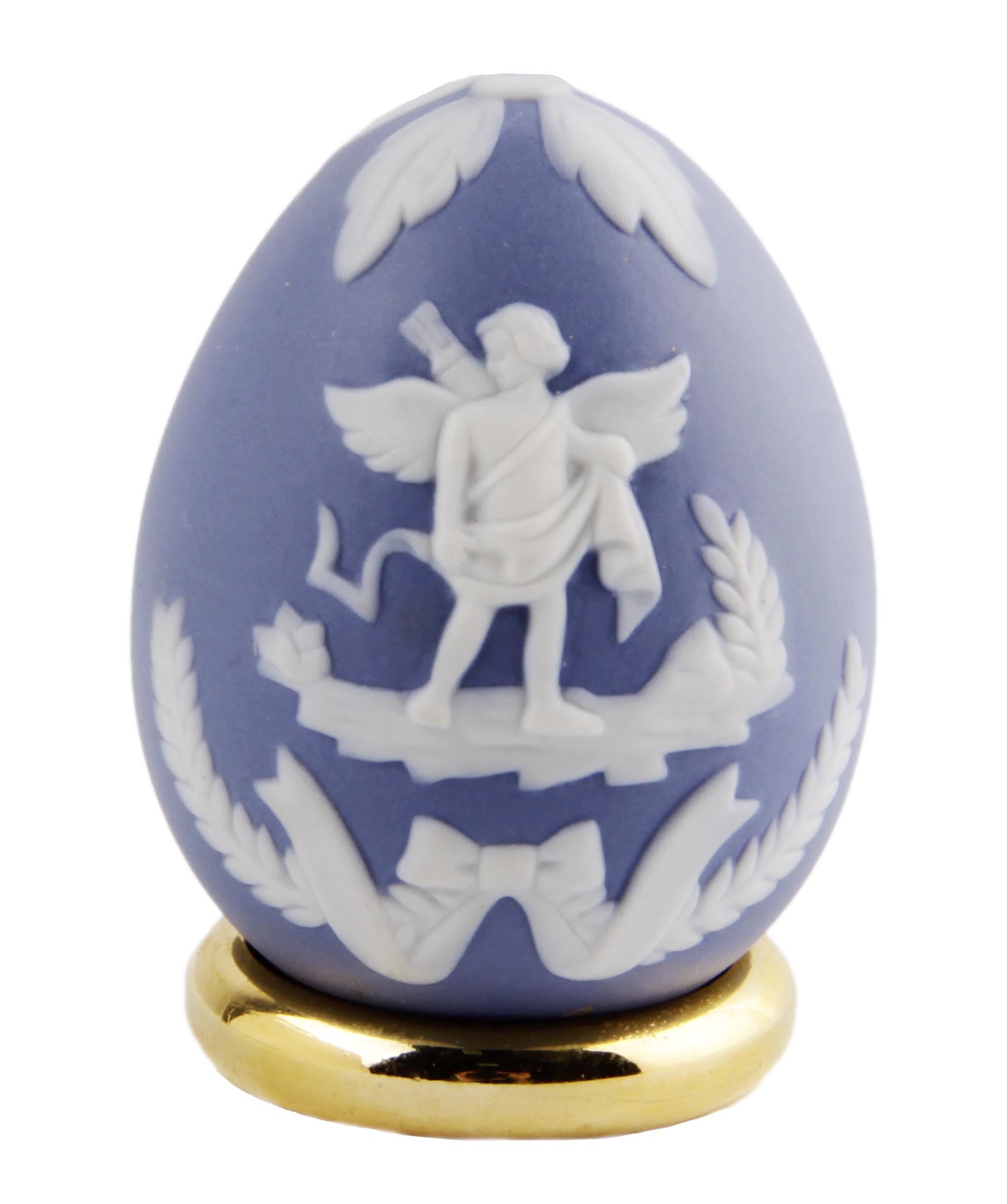 фото Яйцо декоративное Franklin Mint "Веджвуд", голубой, белый