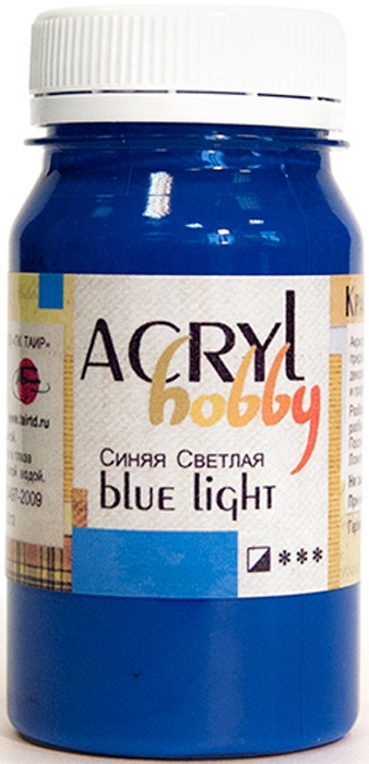 фото Краска акриловая Акрил-Хобби, "Таир", 100 мл, цвет: Синий светлый