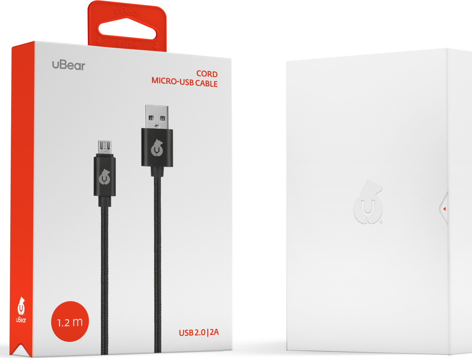 фото Кабель uBear Cord Micro-USB USB-A, черный, 1,2 м