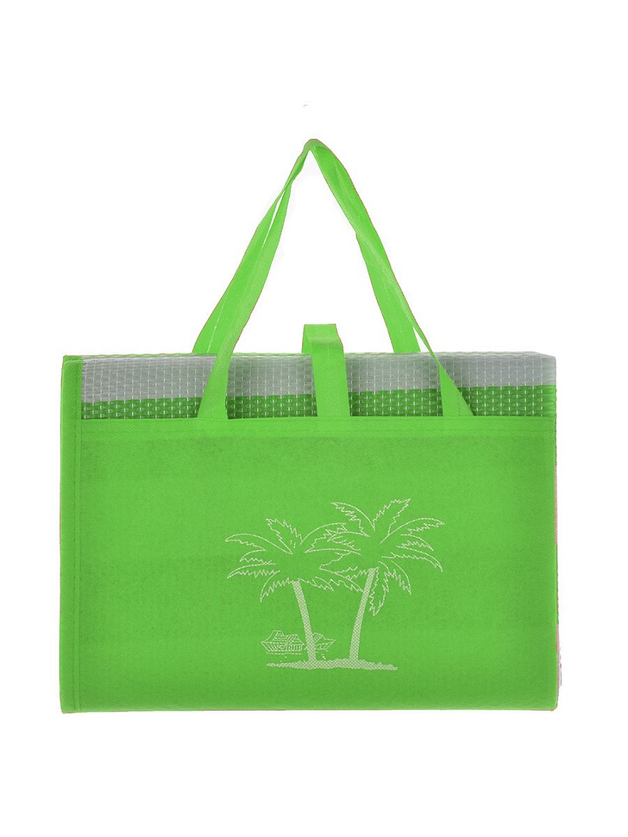 фото Коврик туристический Migliores Пляжный коврик с ручками для переноски, зеленый