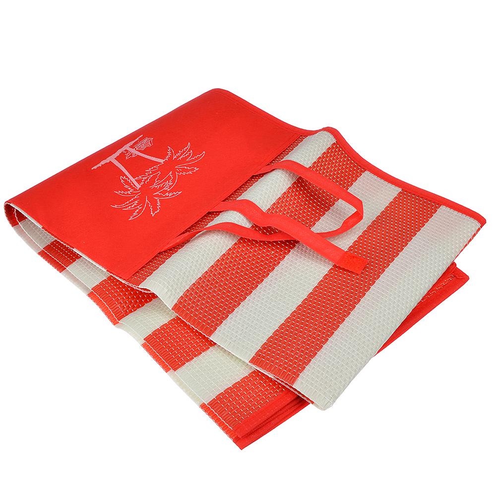 фото Коврик туристический Migliores Пляжный коврик с ручками для переноски, красный