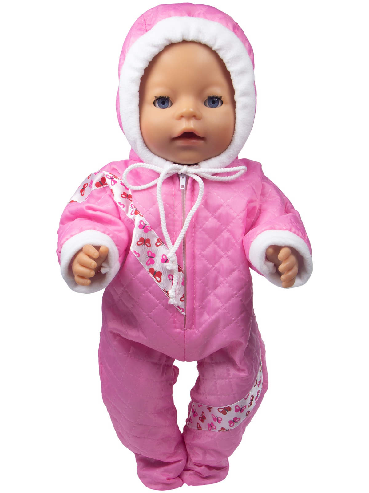 фото Одежда для кукол Модница Комбинезон для пупса 43 см розовый