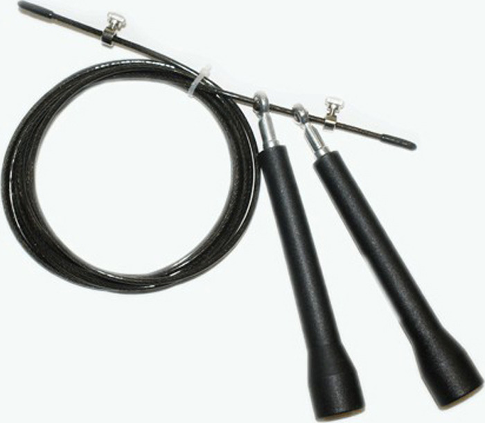 Скакалка для кроссфита с двумя подшипниками Sprinter, 16803, черный, 285 см