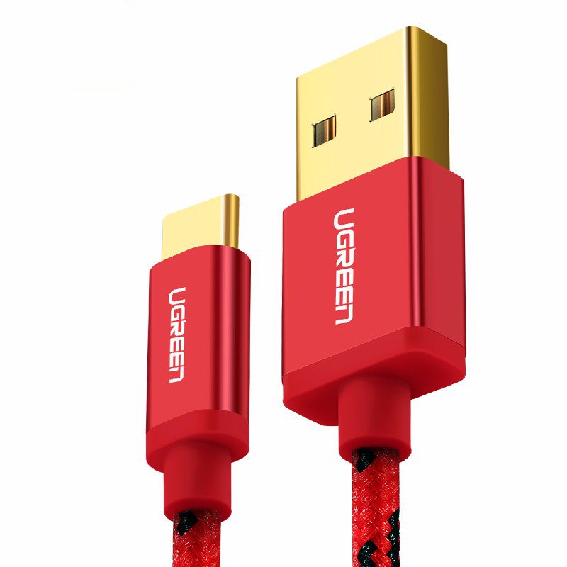 Кабель Ugreen USB 2.0 to USB Type C Data Cable, 1.5M, красный