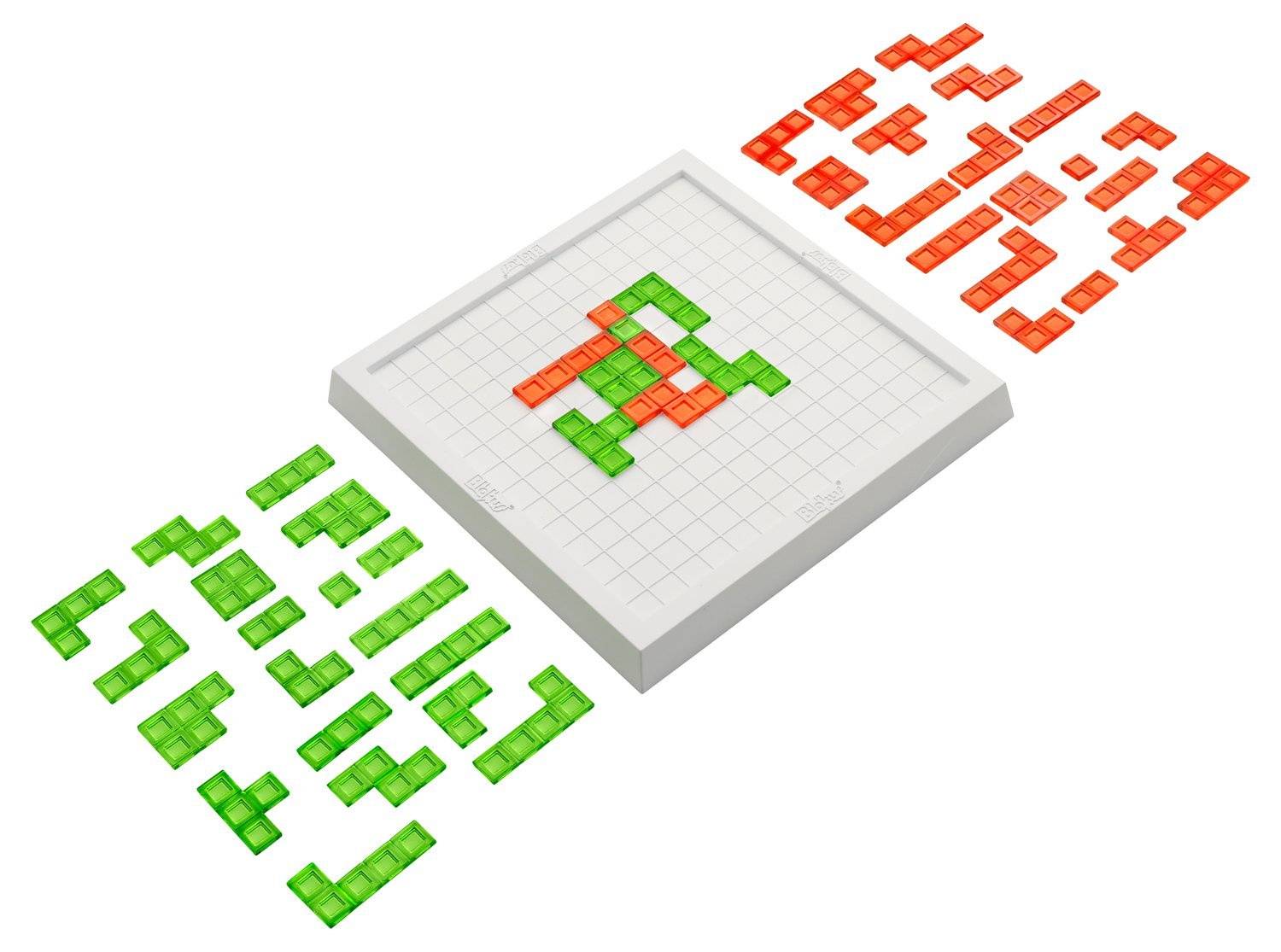 фото Настольная игра BeeZee Toys Стратегическая логическая настольная игра головоломка тетрис, Блокус Джуниор , 48 элементов, 2 игрока Blokus Duo зеленый, оранжевый