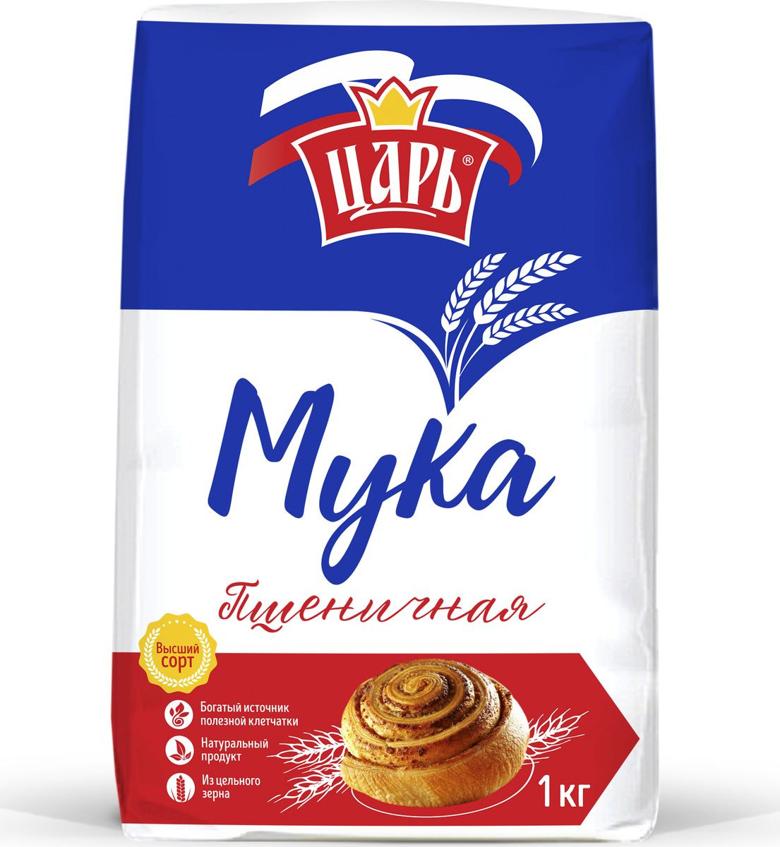 Пшеничная мука Царь, высший сорт, 1 кг - купить с доставкой по выгодным ...