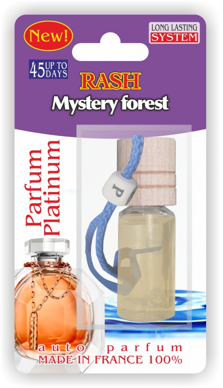 фото Автомобильный ароматизатор RASH подвесной с деревянной буковой крышкой Mystery forest PARFUM