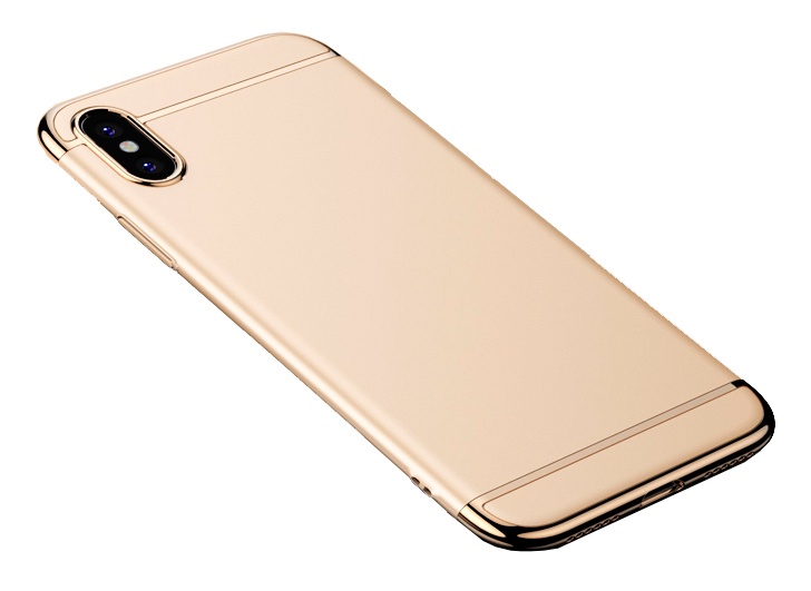 Чехол для сотового телефона Пластиковый для iPhone X, золотой