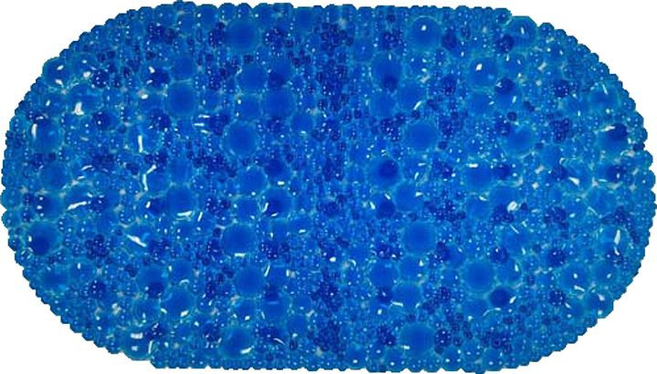 Коврик противоскользящий для ванной Fora Линза, FOR-SPA10, синий, 67 х 38 см