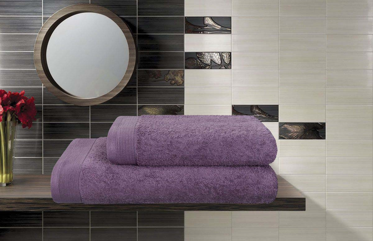 Полотенце банное Guten Morgen Premium Керби, ПМвин-100-150, фиолетовый, 100 х 150 см