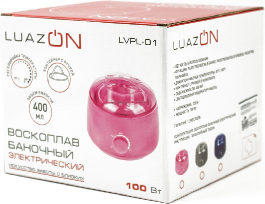 фото Воскоплав баночный электрический Luazon Home LVPL-01, 100 Вт, черный, 400 г